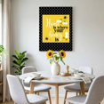 thumbnail image 6 of Canvas Wall Art Yellow Black Bee Canvas Art Print Home Is Where Your Honey Is Honeycomb Daisy Pictures Wall Decor for Living Room Bedroom Artwork Decorations Stretched Framed Ready to Hang 11"x14", 6 of 9