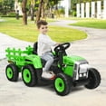 thumbnail image 3 of Patiojoy Kids Ride on Tractor with Trailer Battery Powered Large Capacity with Remote Control Green, 3 of 8