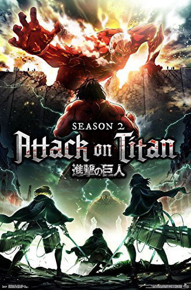 Attack on Titan Season 2 Teaser Poster, Unframed, Multicolor, Vertical, All Ages, 22.375" x 34" by Trends International