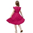 thumbnail image 5 of EnJoCho Girls Backless Summer Dress Crinkle 𝖳iered Rufle Sleeve Bow Lace-Up Swing Dress Boho-Chic Par𝗍y Beachwear Trendy Style 4-12Y, 5 of 6