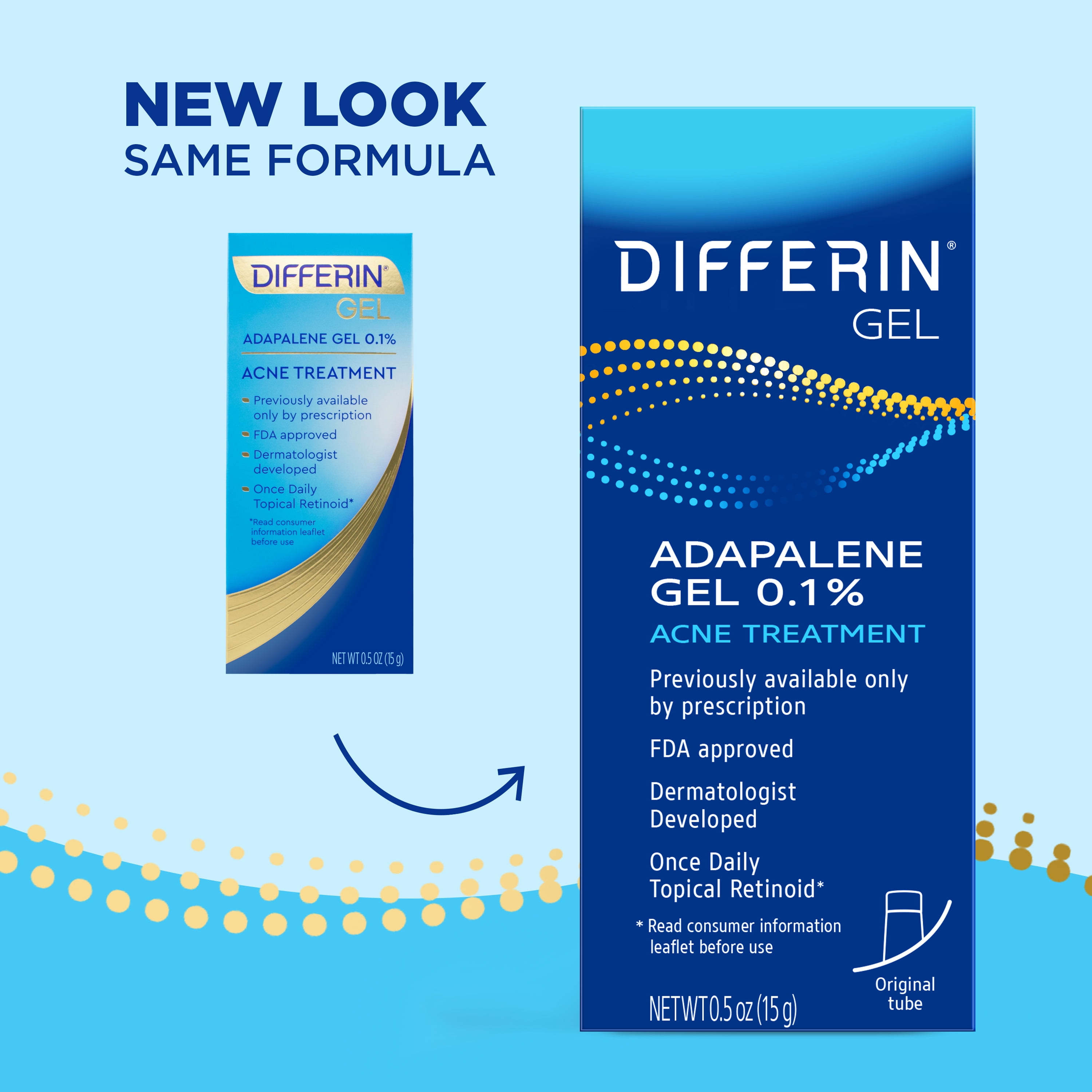 Acne Treatment Gel, Retinoid Treatment for Face with 0.1% Adapalene, 15g Tube - Walmart.com