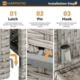thumbnail image 3 of HAPPATIO 4-Piece Wicker Patio Conversation Set with Beige Cushions, 3 of 6