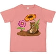 thumbnail image 3 of Inktastic Cute Chipmunk on Lunch Break with Flowers Boys or Girls Toddler T-Shirt, 3 of 5
