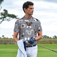 thumbnail image 4 of Salouo Cute Dog Faces for Men's Short Sleeve Polo Shirts,Polo Shirts for Men Performance Short Sleeve Golf Shirt Athletic Casual Collared T-Shirt-4X-Large, 4 of 8