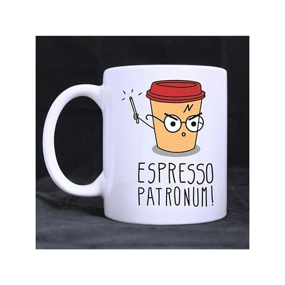 Espresso Patronum Funny Cartoon Mug Cup Two Sides 11 Oz Ceramics