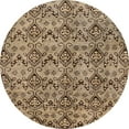 thumbnail image 1 of Ahgly Company Indoor Round Abstract Reddish Brown Abstract Area Rugs, 4' Round, 1 of 6