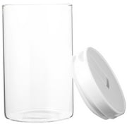 ONAPARTER Vacuum Storage Tank Tea Sealing Canister Cereal Container Coffee Jar Food Glass White