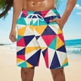 thumbnail image 2 of JLFKNG Breathable Mens Swim Bottoms Plus Size Swim Bottoms Drawstring Loose Fit Casual Sports Running Straight Leg Knee Length Swim Shorts Loose Fit Swimming Shorts, 2 of 5