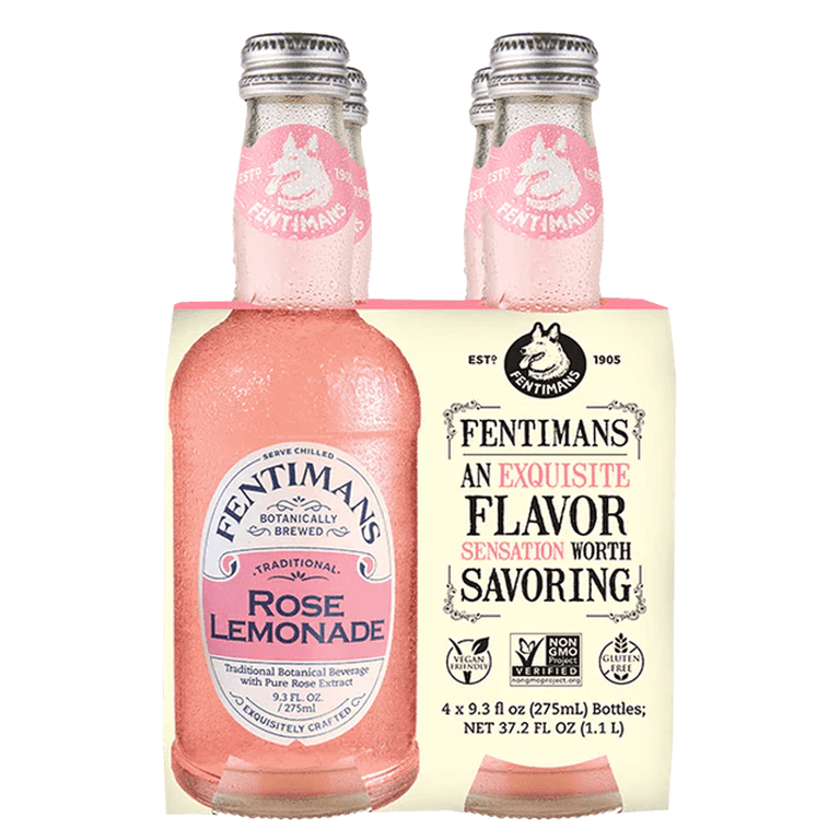 Fentimans Rose Lemonade Sparkling Soda – 9.3 Fl Oz Bottles, Botanically Brewed, All-Natural Craft Soda & Cocktail Mixer