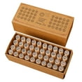 thumbnail image 2 of KLKCMS 40 Pieces Alphabet Stamps Cylinder Seal Set for Arts Craft Card Making Diary A, 2 of 9