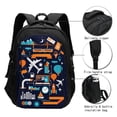 thumbnail image 3 of Disketp Creative Transport Travel Laptop Backpack, Laptops Backpack with USB Charging Port, Water Resistant Computer Bag Gift for Men & Women, 3 of 7