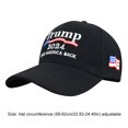 thumbnail image 2 of Trump 2024 Gorras de golf casuales ajustables moda deportes sombrero bandera de Estados Unidos para hombres mujeres, 2 of 6
