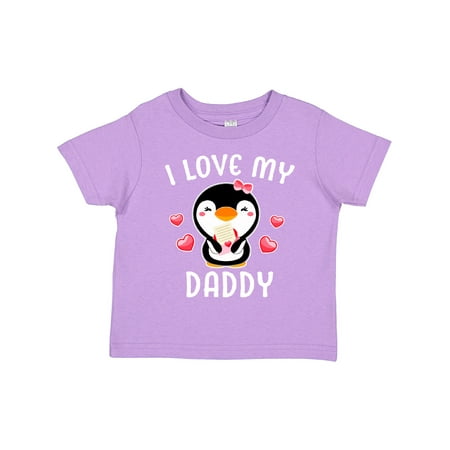 

Inktastic I Love My Daddy with Cute Penguin and Hearts Gift Toddler Toddler Girl T-Shirt