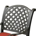 thumbnail image 4 of iPatio Outdoor Aluminum Swivel Rocker Dining Chairs with Cushions: Weather-Resistant, Modern, Durable , Comfortable Dining Arm Chairs for Patio, Garden, and Backyard, Set of 2 (Terracotta), 4 of 5