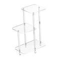 thumbnail image 3 of Luzkey Acrylic Display Risers Acrylic Side Table Easy Assembly Compact Organizer 3 Layer NightStand for Kitchen Bedroom Doll Candies Square, 3 of 8