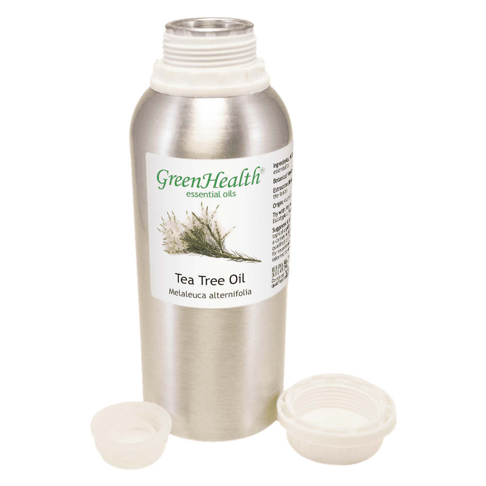 Tea Tree Oil – 8 fl oz (237 ml) Aluminum Bottle w/Plug Cap – 100% Pure Essential Oil