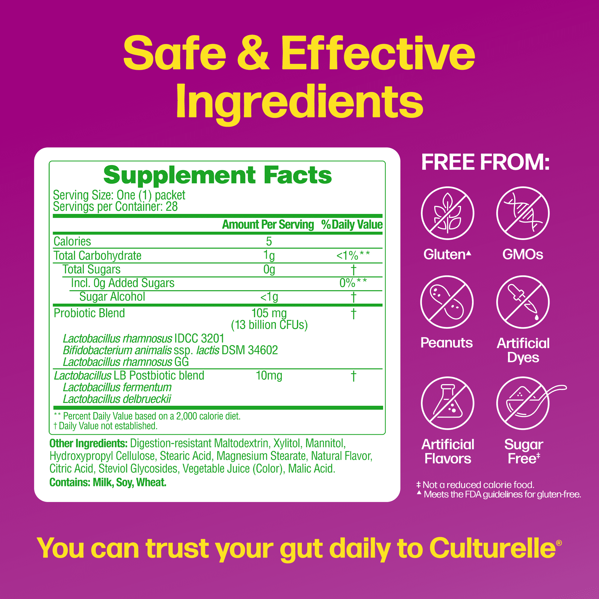 Culturelle Probiotics Complete 3-in-1 Biotics Mini Chews Daily Supplement, Supports Digestive Health with Prebiotics and Postbiotics for Gut Balance, Mixed Berry Flavor, 28 Count