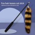 thumbnail image 3 of Funny Cat Plush Tail Teaser Wand Toy Kitten Cat Exercise Playing Accessories Simulation Fox Tail Fur Interactive Supplies, 3 of 5