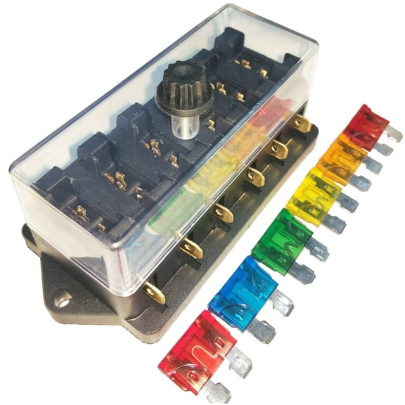 OEMASSIVE Universal Blade Fuse Box 6 Way Waterproof Fuse Holder Block For Car Bus Boat SUV