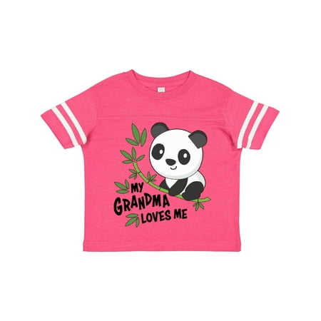 

Inktastic My Grandma Loves Me- Cute Panda Gift Toddler Boy or Toddler Girl T-Shirt