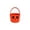 A004- Saffron, variant on Halloween Candy Bucket, 9 X 7 X 6 Inch Woven Cotton Rope Trick Or Treat Basket, White Ghost Face Halloween Bucket for Student, Spooky Home Halloween Decoration for Party Favors