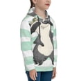 thumbnail image 3 of Kll Unisex Kids Boys Girls Hooded Pocket Pullover Hoodies-Cute Raccoon, 3 of 9