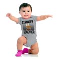 thumbnail image 4 of Stronger Together Peace Sign Equality Romper Boys or Girls Infant Baby Brisco Brands 12M, 4 of 7
