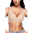 thumbnail image 1 of Barra Vertvie Wireless Seamless Deep V Push Up Sand Talla S, 1 of 6