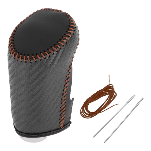 Cubierta de pomo de cambio de marcha Unique Bargains para Chevrolet Malibu 2016-2020, antideslizante, negra y marrón, protector de mango de cambio de cuero sintético, 1 pieza