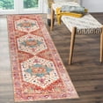 thumbnail image 5 of 2'x8' Runner Rugs, Yamaziot Vintage Washable Hallway Rug Runner with Rubber Backing, Non-Slip Distressed Carpet Floor Mat for Bedroom, Kitchen, Laundry, Entrance, Red, 5 of 11