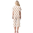 thumbnail image 4 of MINTREUS Pajama Sets for Women Notch Knit Top and Capri Pants Pjs Soft Lounge Sets, 2 Piece, Sizes M-3X, 4 of 7