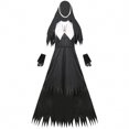thumbnail image 2 of Adult The Nun Costume Scary Outfit Priest Halloween Cosplay Costume Unreachable by Halloween, 2 of 3