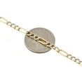 thumbnail image 5 of 10K Yellow Gold Diamond Cut Solid Figaro Style Chain 4mm Necklace 18 Inches, 5 of 6