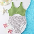 thumbnail image 2 of TOWED22 Girls Bathing Suit Size 2-10 Years - Cute Toddler Swimsuit Girl Adjustable One Piece Swimwear for Summer Beach Vocation(Green,8-9 Years), 2 of 5