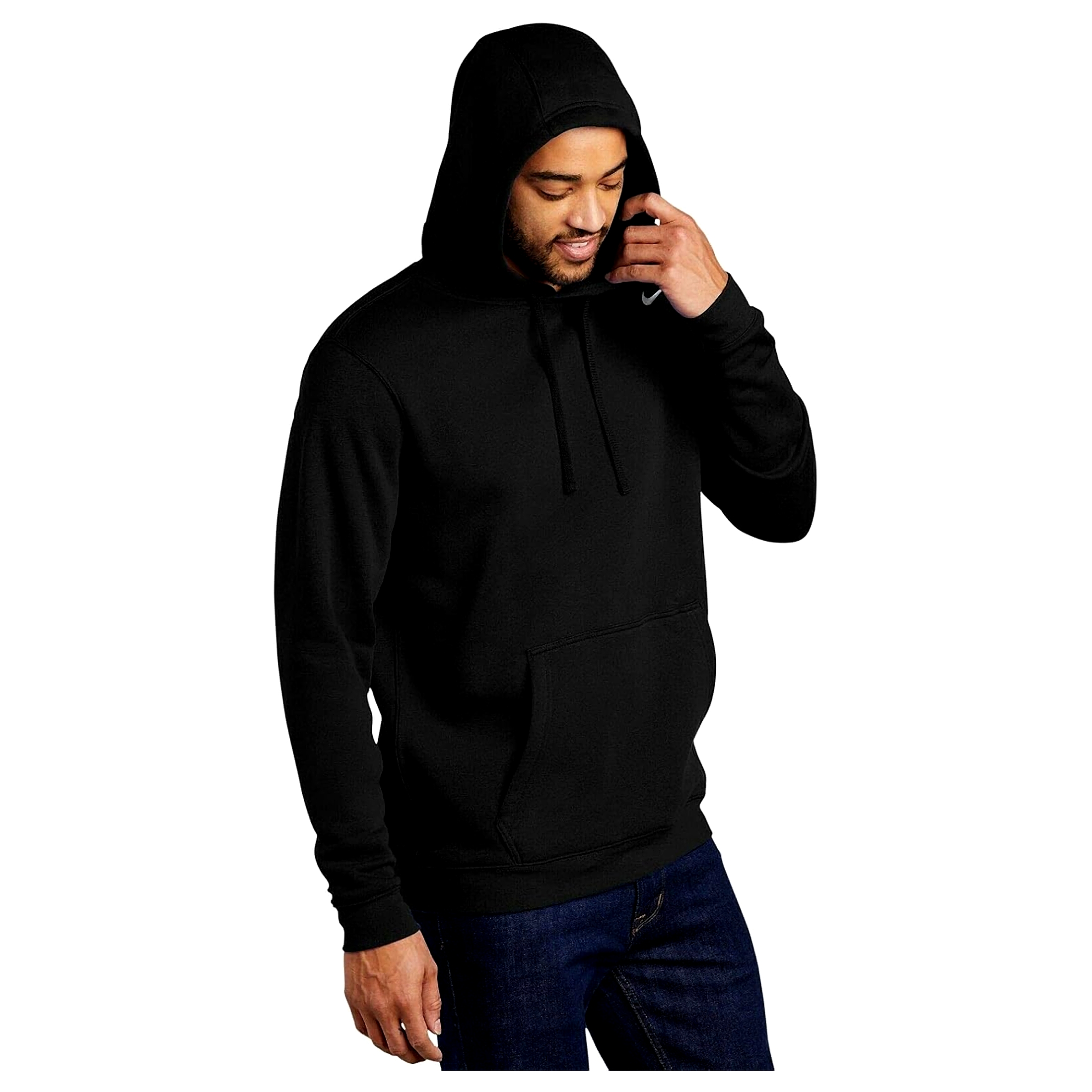 Nike Men's Club Fleece Pullover Hoodie Black photo 6