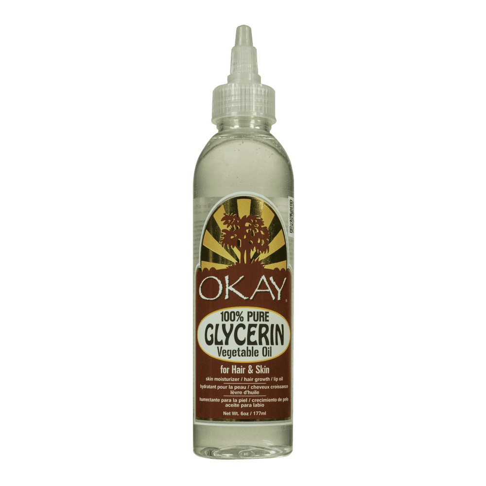 Okay 100 Pure Glycerin Vegetable Oil Hair & Skin, 6 Oz
