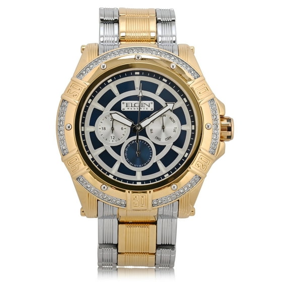 Elgin Adult Male Analog Watch with Gold Chrono Display - FG160065
