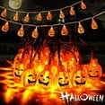 thumbnail image 3 of DYstyle Halloween Indoor Party Bar Halloween Decoration Skeleton Skull String Lights LED Pumpkin Lights Waterproof Battery Operated Halloween Lights, 3 of 4