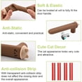 thumbnail image 4 of UFURMATE 2Pcs Brown Silicone Cat Pattern Door Knob Covers, Anti-Static Safety Door Handle Protector with Anti-Collision Adhesive Strip, 4 of 6