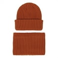 thumbnail image 2 of LYHaoo Toddler Kids Boys Girls Beaniess Hat Scarf Set Winter Warm Cute Solid Knit Cap Neck Warmer Knit Caps,Multicolor, 2 of 4