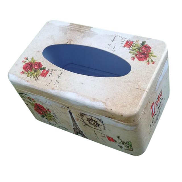 Caja De Pañuelos Cubierta Servilletero Servilletas Contenedor De Almacenamiento De Papel Caja De Lata Cocina Rosa Sunnimix Sostenedor de la servilleta