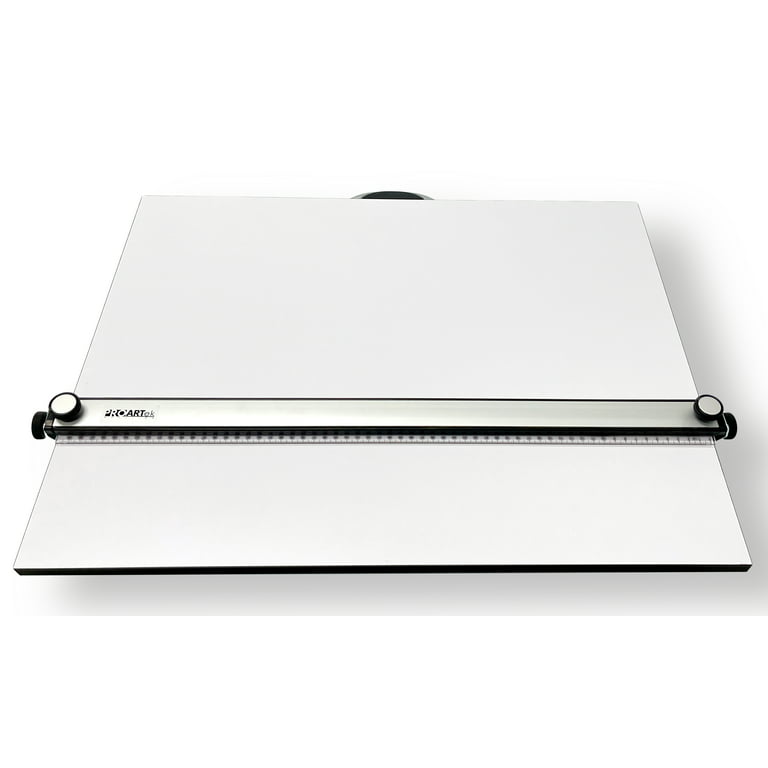 Proartek Drafting PK00015 Model PXB24 Portable Drafting Drawing Board 18 x 24; PXB Series; Adjustable Aluminum Parallel Straightedge, White