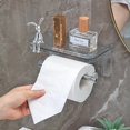 thumbnail image 4 of Bathroom Non Perforated Storage Rack,Creative Tissue Box,Wall Mounted Roll Paper Toilet Paper Holder,Acrylic Tissue Holder, 4 of 5