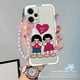 3D Flower Rainbow Smile Bow Girl Bear Case For iPhone 13 Pro 13 Pro Max ...