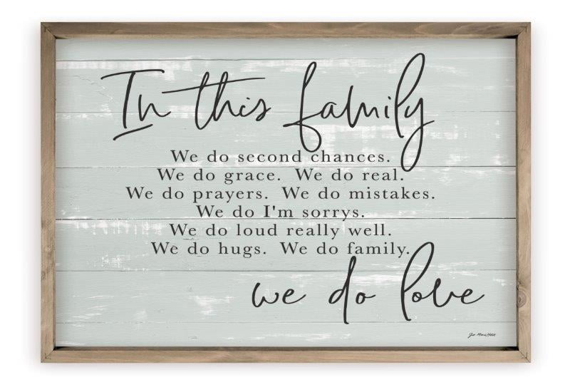 12X24 Inch Family Rustic Wood Sign