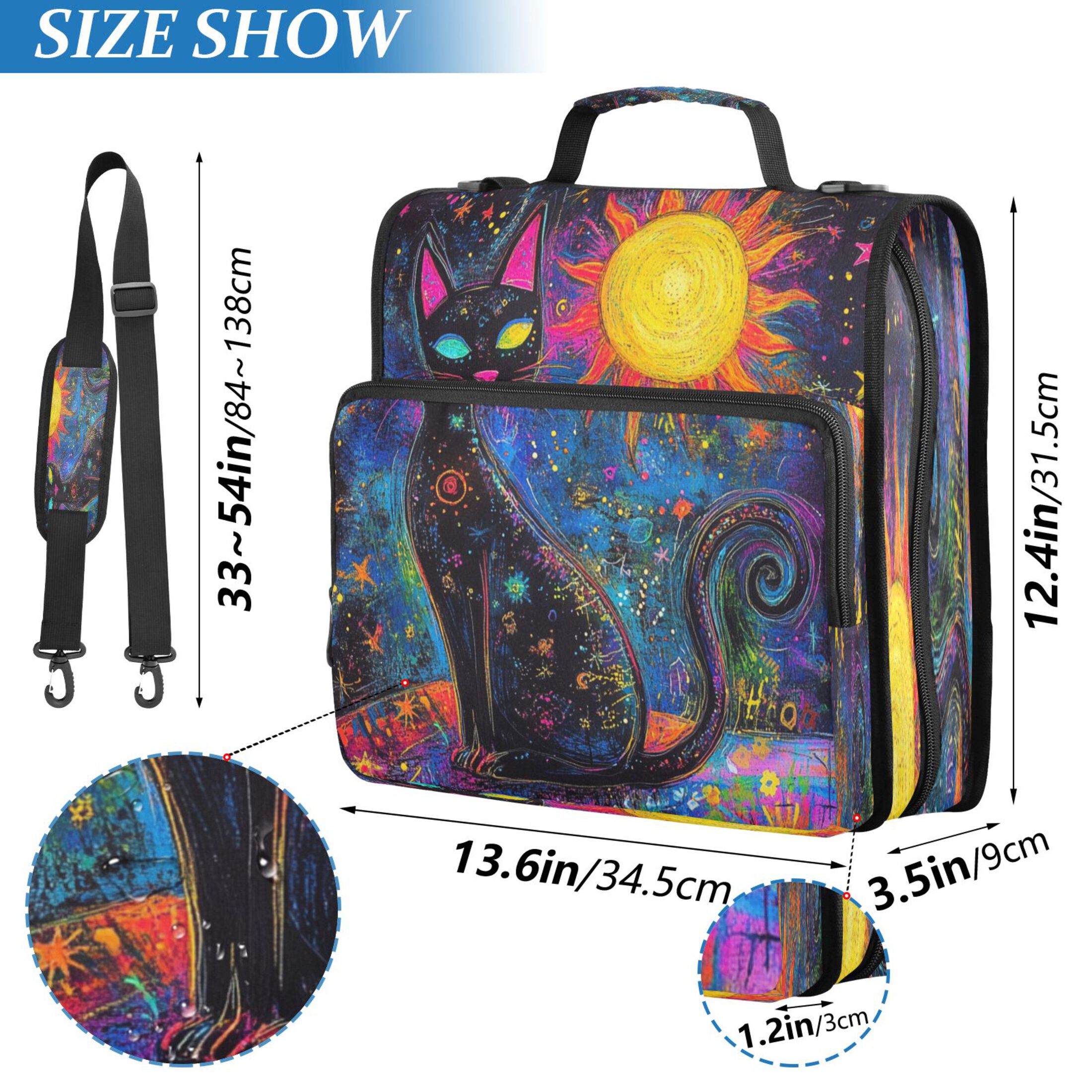 YAZAOO Zipper Binder trapper keeper Documents Organized Design Galactic Guardian Printed