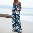 thumbnail image 4 of SwiftWear Wide Leg Jumpsuits for Women Fashion Summer Sleeveless Flower Printing Button Pocket Jumpsuits Long Pants XL, 4 of 8