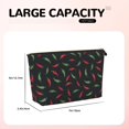 thumbnail image 4 of Toiletry Bag, bell Pepper red Leather Waterproof Travel Makeup Cosmetic Bag Organizer, Large Capacity Toiletry Bag for Travel Size Toiletries, Skin Care Bag for Women, 4 of 8