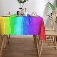 thumbnail image 3 of YFYANG Rectangular Polyester Table Cloth Watercolor Rainbow Doodle Table Cover for Indoor Outdoor Kitchen Restaurant Table Decoration Tablecloths，54" X 72", 3 of 9
