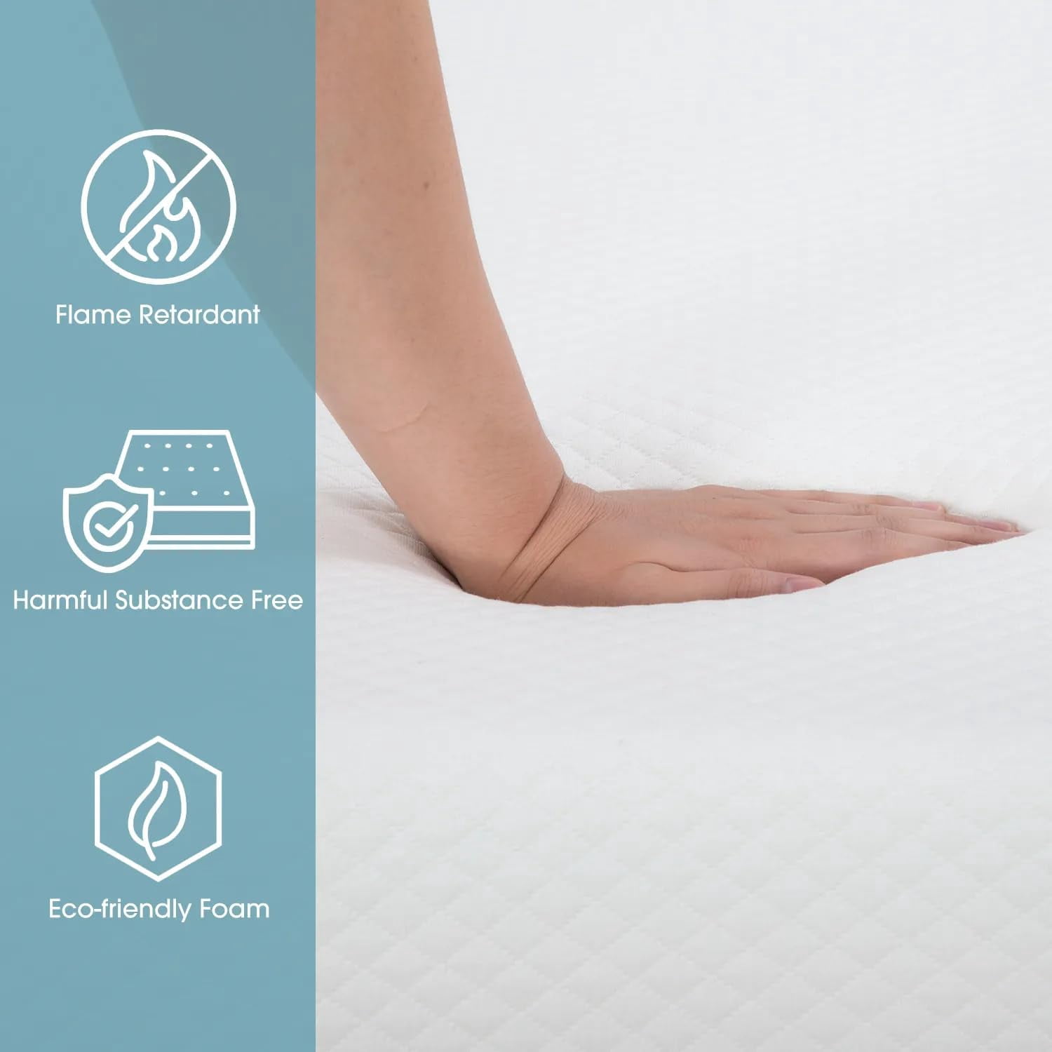 XF XINFENG Gel Memory Foam Twin Mattress - 6" Medium-Firm, Pressure-Relieving & Cool Sleep, CertiPUR-US Certified, Bed-in-a-Box (Twin Size)